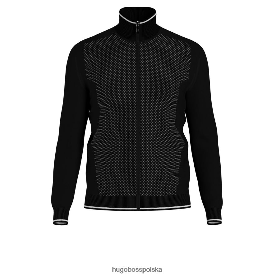 Hugo Boss zamek błyskawiczny zorico 50452320 szary szaro czarny R0X0H6257