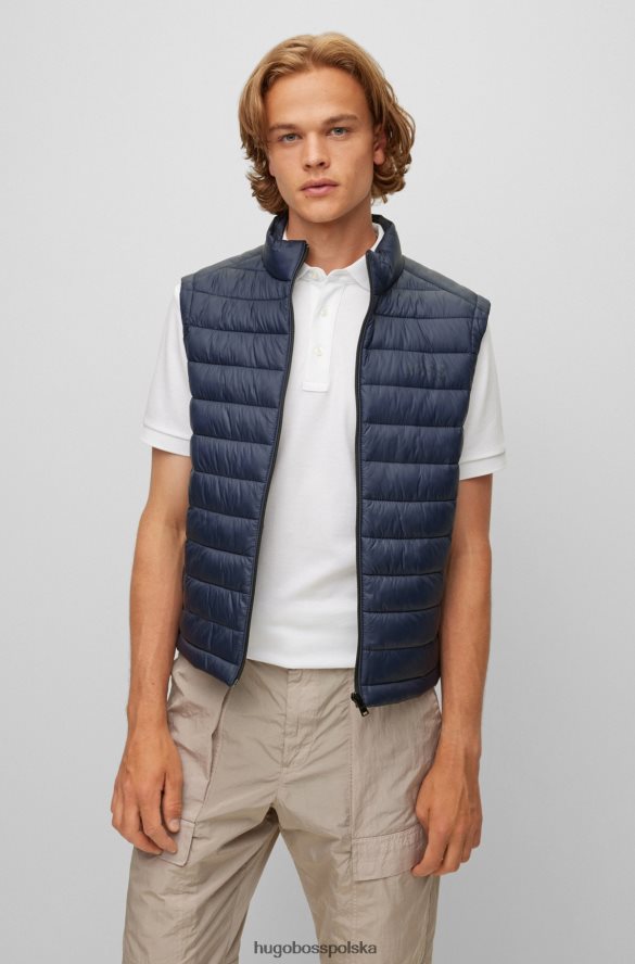 Hugo Boss Ciemnoniebieska, pakowana kamizelka hugo z tonalnym logo ciemny niebieski R0X0H61833