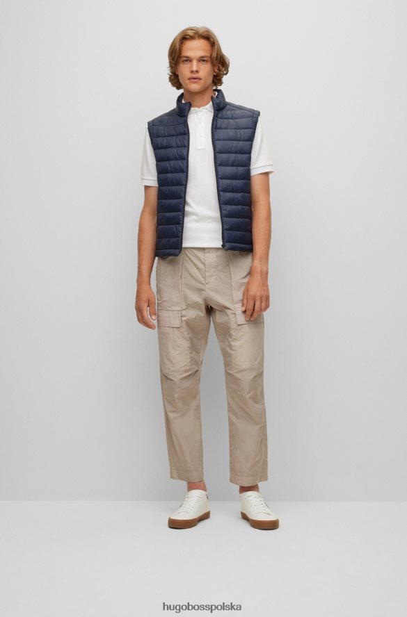 Hugo Boss Ciemnoniebieska, pakowana kamizelka hugo z tonalnym logo ciemny niebieski R0X0H61833
