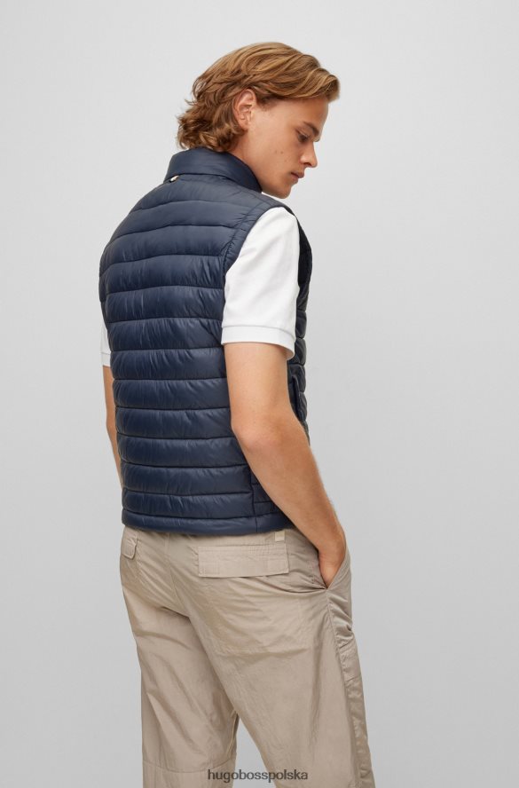 Hugo Boss Ciemnoniebieska, pakowana kamizelka hugo z tonalnym logo ciemny niebieski R0X0H61833