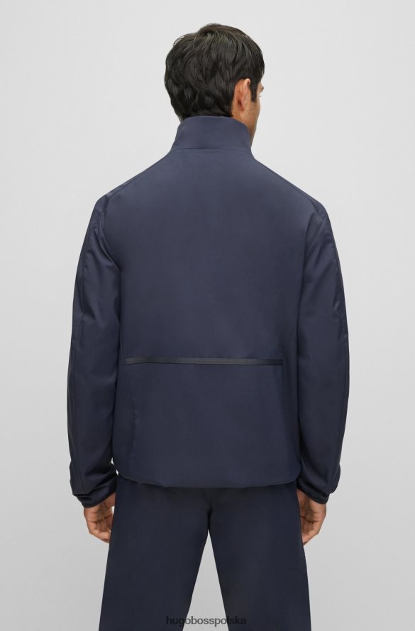 Hugo Boss Ciemnoniebieski dres hugo z logo Hugo, wykonany z wodoodpornego materiału ciemny niebieski R0X0H63289
