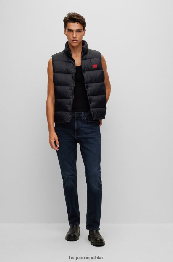 Hugo Boss Hugo puchowa kamizelka o wąskim kroju z czerwoną metką z logo w kolorze czarnym czarny R0X0H61420