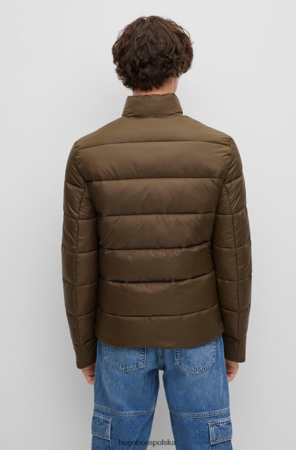 Hugo Boss Kurtka o dopasowanym kroju w kolorze khaki, wykonana z wodoodpornego materiału pochodzącego z recyklingu hugo khaki R0X0H61848