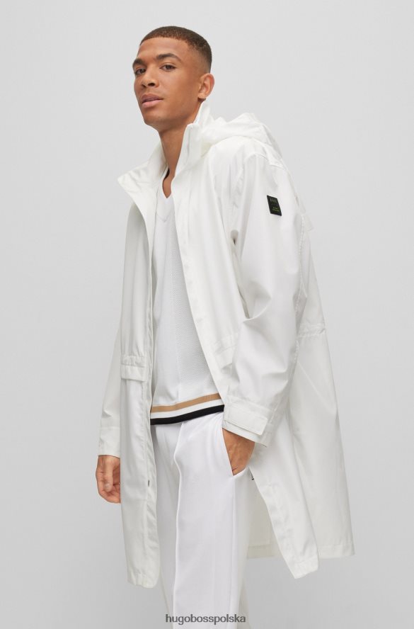 Hugo Boss Kurtka parka x Matteo Berrettini z odpinanym kapturem i naszywką z logo biały R0X0H64331