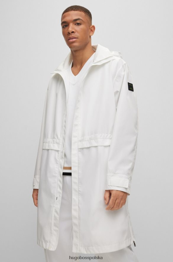Hugo Boss Kurtka parka x Matteo Berrettini z odpinanym kapturem i naszywką z logo biały R0X0H64331