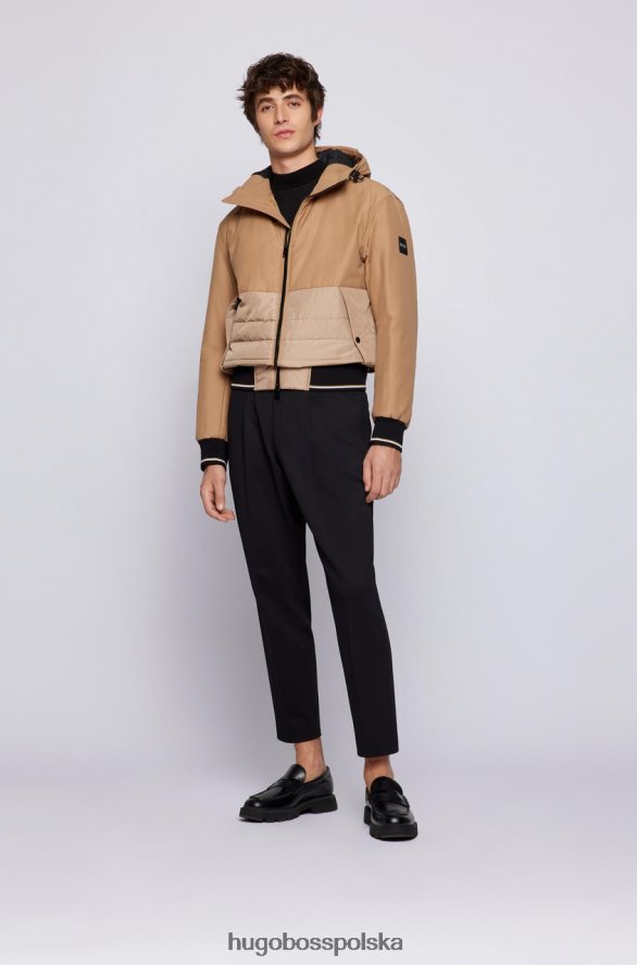 Hugo Boss Kurtka zapinana na zamek cadoc 50464310 beżowa beżowy R0X0H640