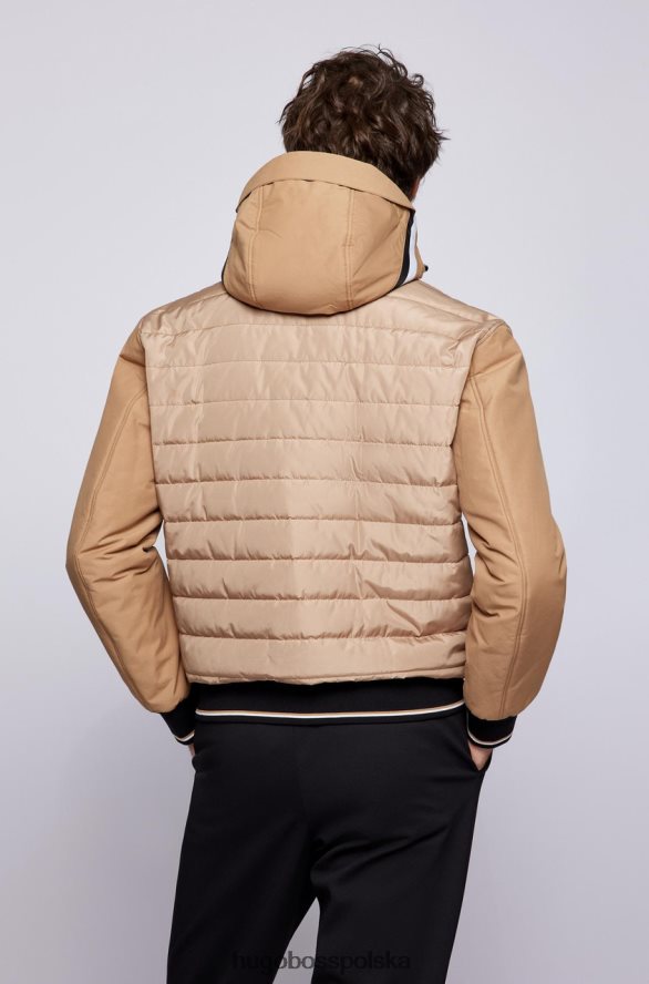 Hugo Boss Kurtka zapinana na zamek cadoc 50464310 beżowa beżowy R0X0H640