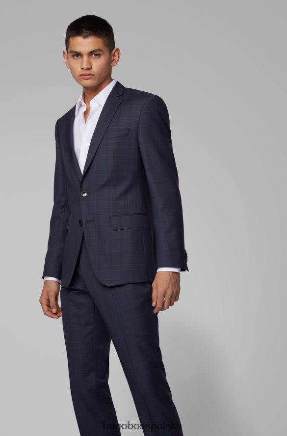 Hugo Boss Marynarka garniturowa huge6 50411976 granatowa marynarka wojenna R0X0H6357