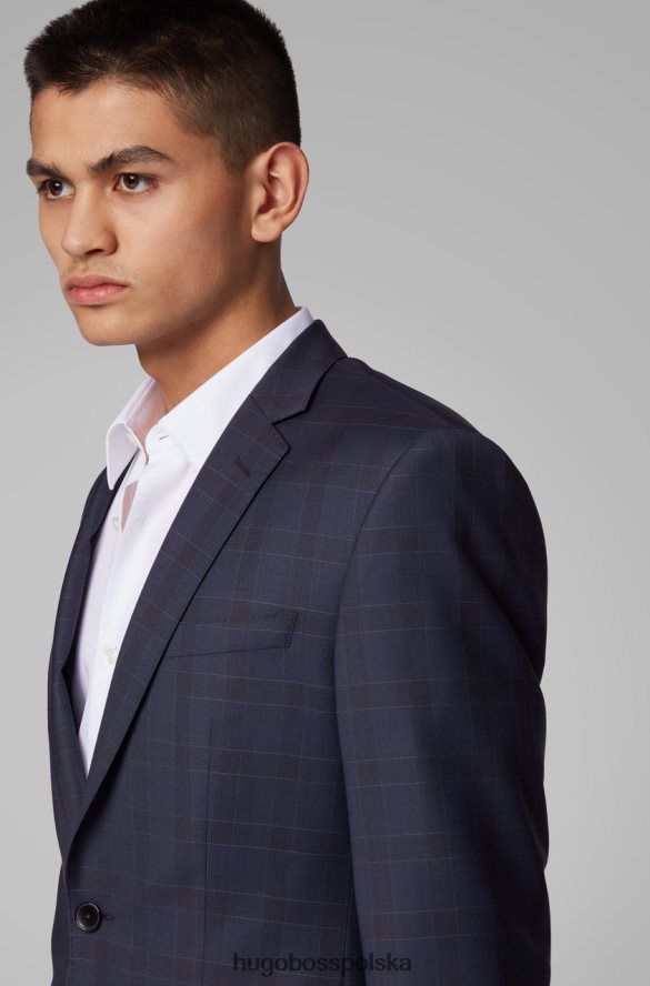 Hugo Boss Marynarka garniturowa huge6 50411976 granatowa marynarka wojenna R0X0H6357