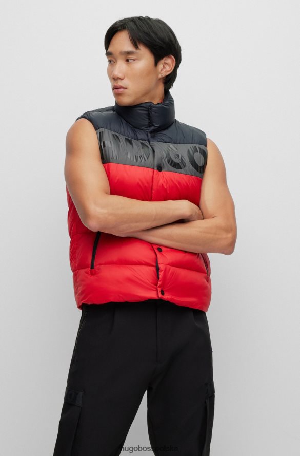 Hugo Boss Puchowa kamizelka w kolorze czerwonym z odważnym logo hugo czerwony R0X0H61552