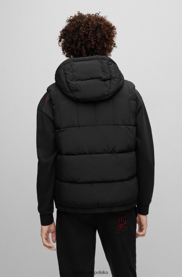 Hugo Boss Wodoodporna kamizelka puchowa o dopasowanym kroju z logo hugo w kolorze czarnym czarny R0X0H63313