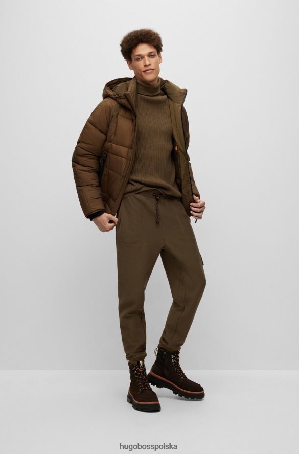 Hugo Boss Wodoodporna kurtka khaki hugo o regularnym kroju khaki R0X0H62022