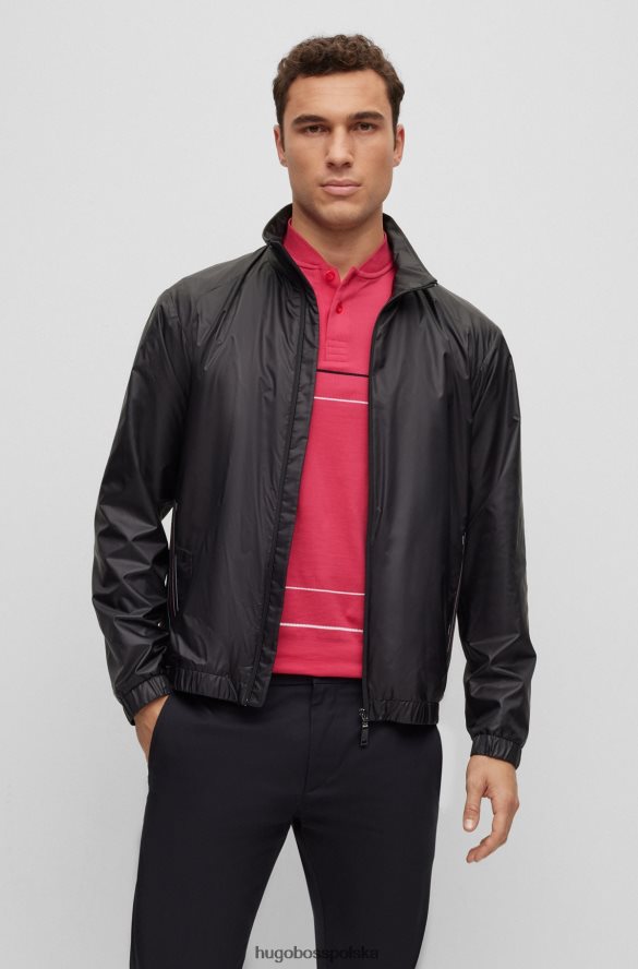 Hugo Boss Zapinana na zamek kurtka z wodoodpornego materiału pochodzącego z recyklingu hugo w kolorze czarnym czarny R0X0H62082