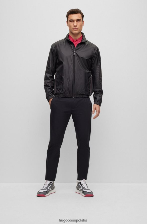 Hugo Boss Zapinana na zamek kurtka z wodoodpornego materiału pochodzącego z recyklingu hugo w kolorze czarnym czarny R0X0H62082