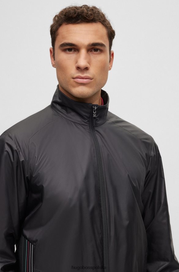 Hugo Boss Zapinana na zamek kurtka z wodoodpornego materiału pochodzącego z recyklingu hugo w kolorze czarnym czarny R0X0H62082