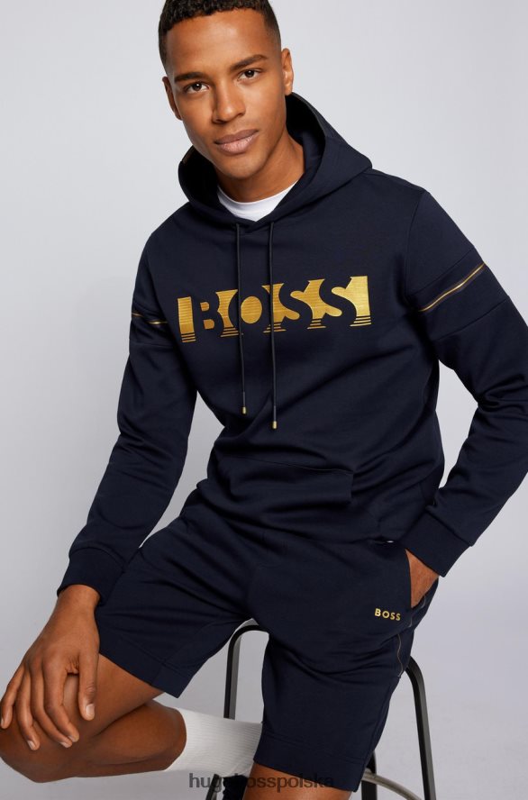 Hugo Boss bluza z kapturem soody 50465949 czerwona czerwony/ciemnoniebieski R0X0H6104
