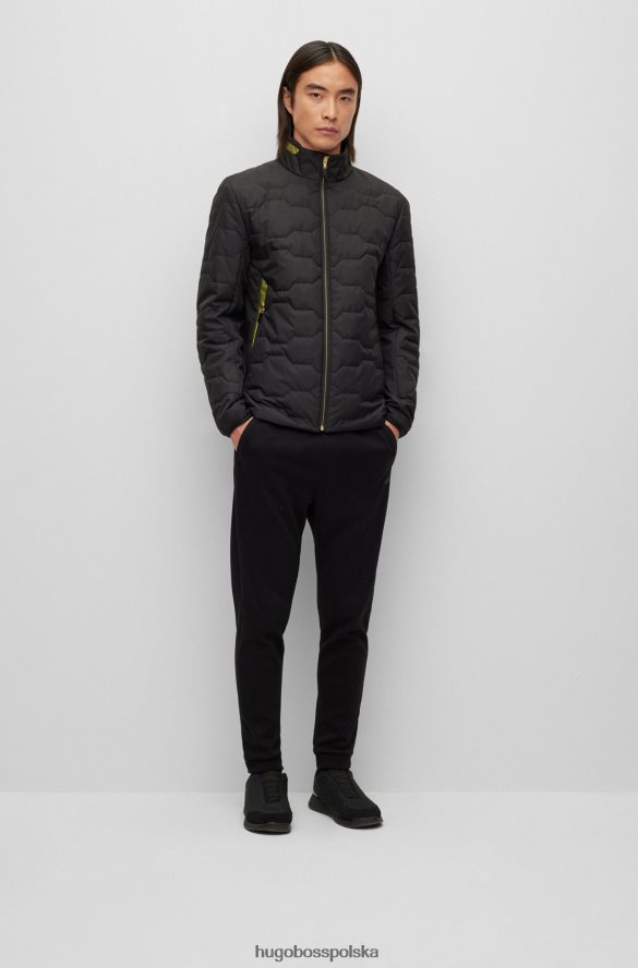 Hugo Boss czarna wodoodporna kurtka hugo ze zintegrowanym systemem ogrzewania czarny R0X0H62954