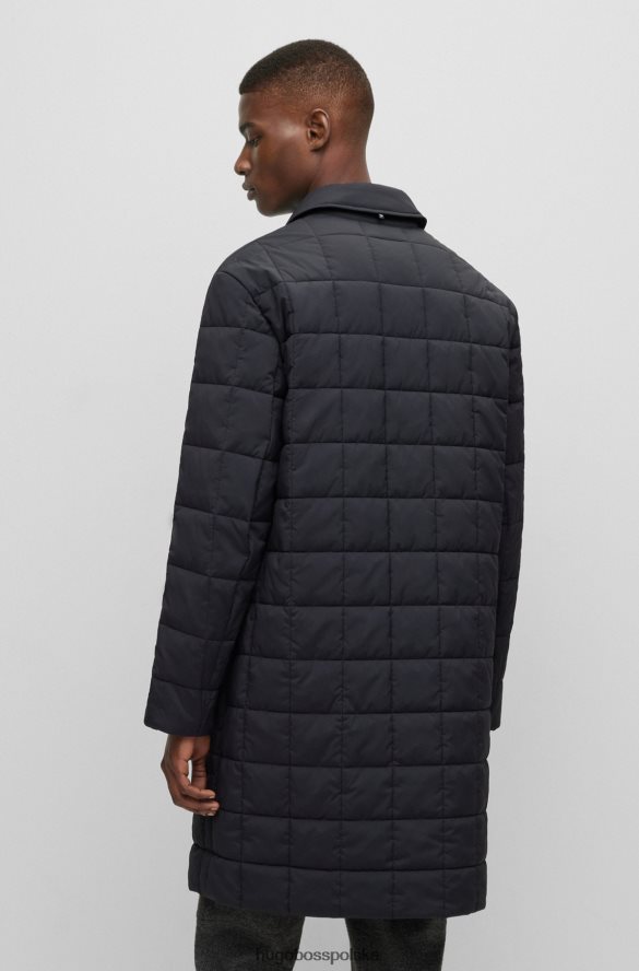 Hugo Boss czarna, wodoodporna, wyściełana kurtka hugo o luźnym kroju czarny R0X0H62703