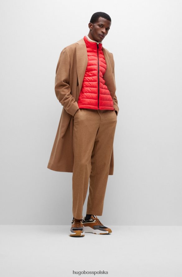 Hugo Boss czerwona, pakowana kamizelka hugo z tonalnym logo czerwony R0X0H61832