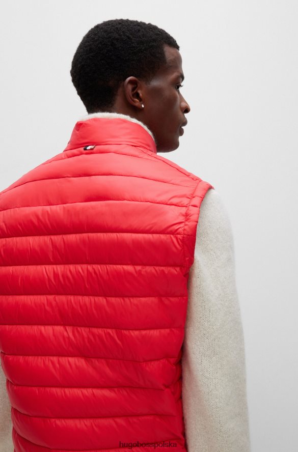 Hugo Boss czerwona, pakowana kamizelka hugo z tonalnym logo czerwony R0X0H61832