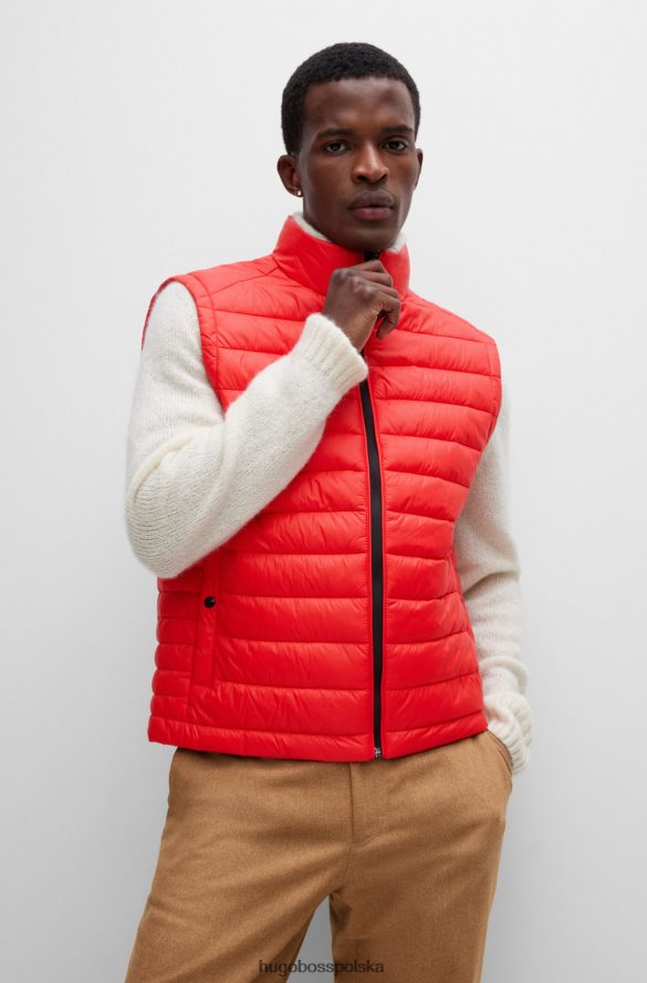 Hugo Boss czerwona, pakowana kamizelka hugo z tonalnym logo czerwony R0X0H61832