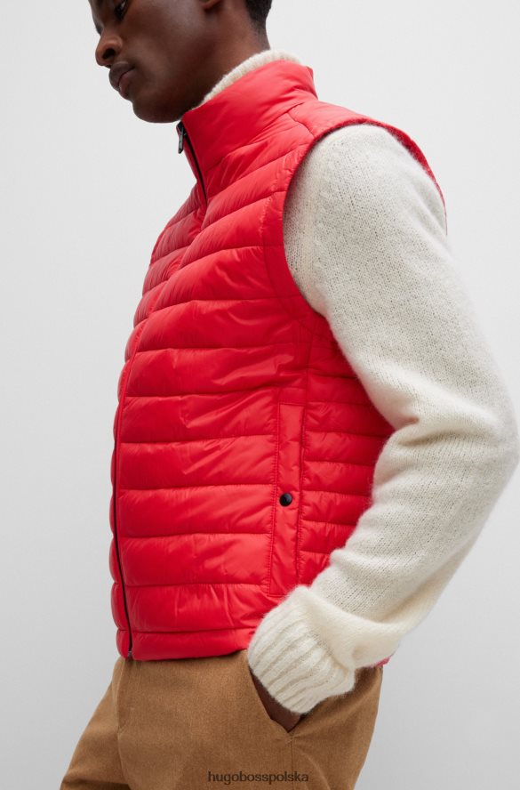Hugo Boss czerwona, pakowana kamizelka hugo z tonalnym logo czerwony R0X0H61832