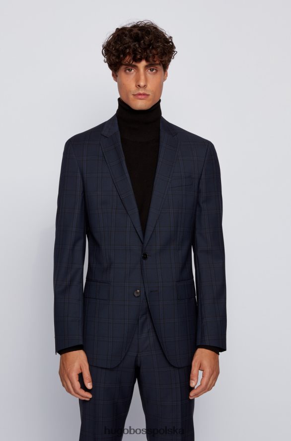 Hugo Boss garnitur osobna kurtka huge6 50438439 granatowa marynarka wojenna R0X0H6335