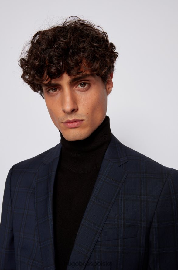 Hugo Boss garnitur osobna kurtka huge6 50438439 granatowa marynarka wojenna R0X0H6335