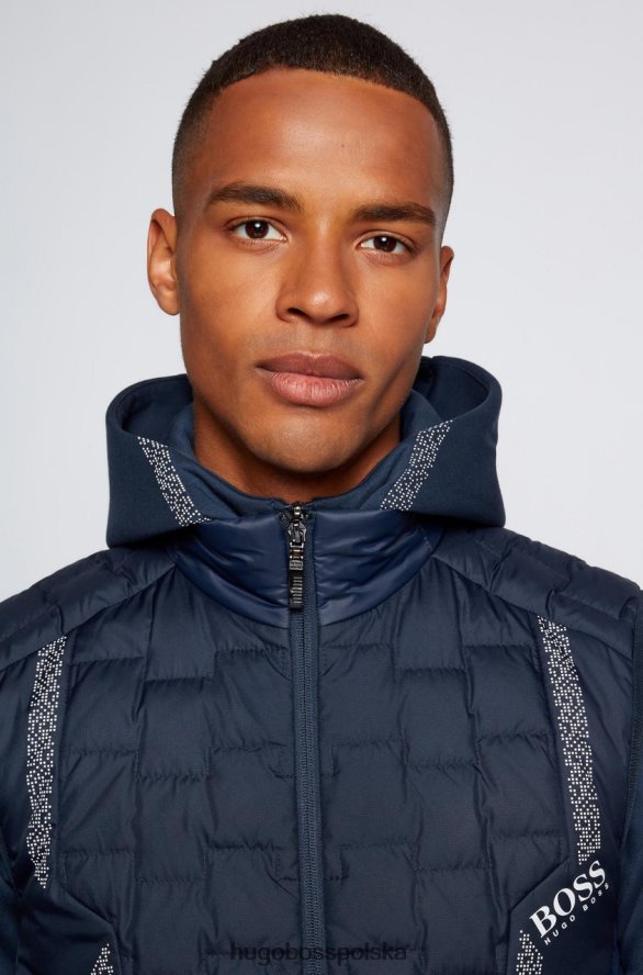 Hugo Boss kamizelka puchowa v marson 50454959 czarna czarny/granatowy/medred R0X0H6197