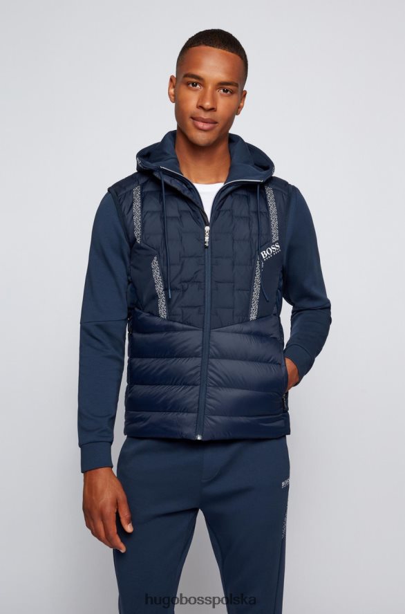 Hugo Boss kamizelka puchowa v marson 50454959 czarna czarny/granatowy/medred R0X0H6197