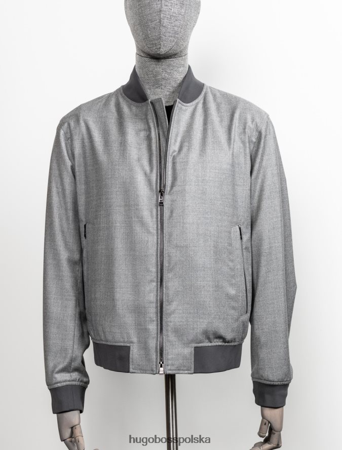 Hugo Boss kurtka casual cadus 50418482 szara szary R0X0H6397
