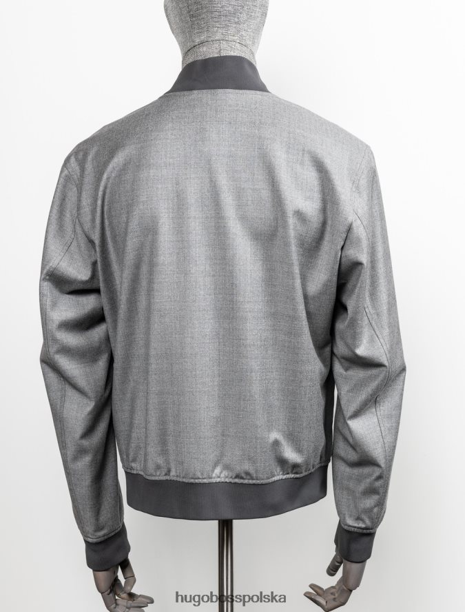 Hugo Boss kurtka casual cadus 50418482 szara szary R0X0H6397