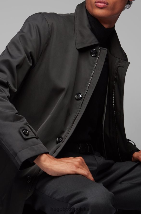 Hugo Boss płaszcz dain 50413554** czarny czarny/ciemnoczerwony R0X0H6307