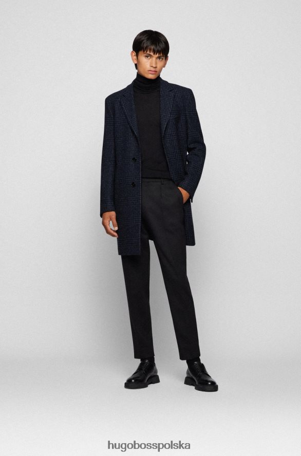 Hugo Boss płaszcz h-hyde 50459007 granatowy marynarka wojenna R0X0H6174