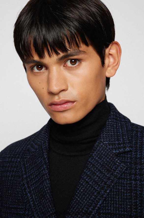 Hugo Boss płaszcz h-hyde 50459007 granatowy marynarka wojenna R0X0H6174