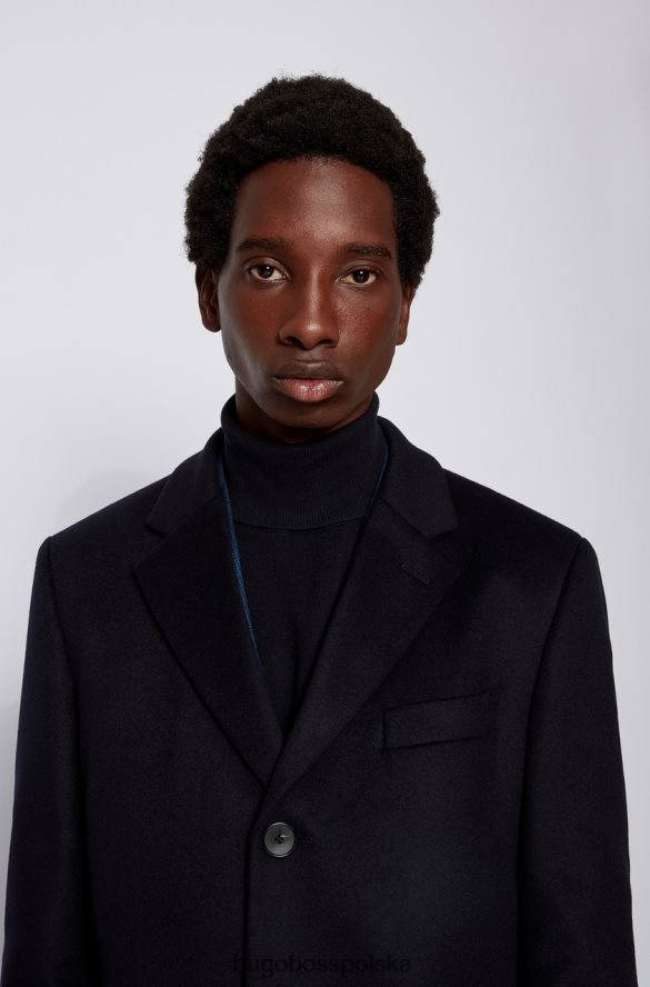 Hugo Boss płaszcz nye2 50438689** granatowy granatowy/camelowy R0X0H6331