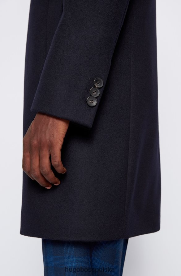 Hugo Boss płaszcz nye2 50438689** granatowy granatowy/camelowy R0X0H6331