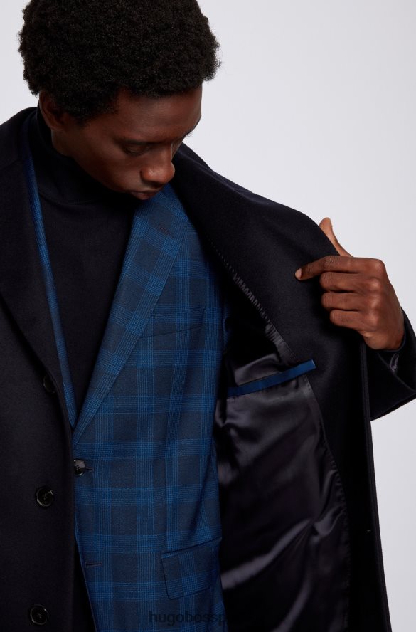 Hugo Boss płaszcz nye2 50438689** granatowy granatowy/camelowy R0X0H6331