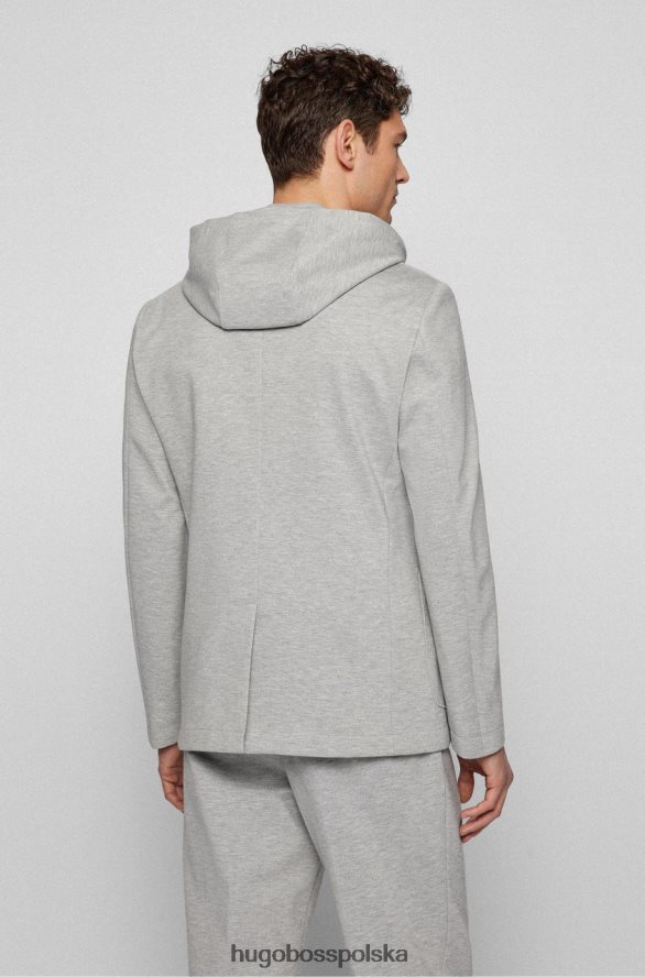 Hugo Boss płaszcz sportowy c-hanry-hood 50468868 srebrny srebro R0X0H649