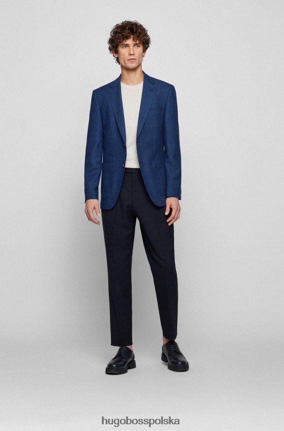 Hugo Boss płaszcz sportowy h-janson 50469014 niebieski niebieski R0X0H647