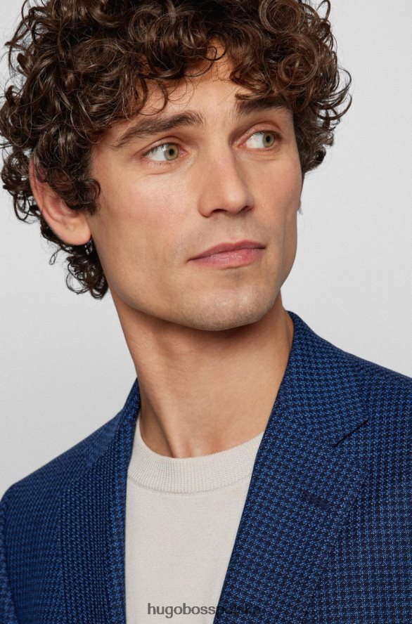 Hugo Boss płaszcz sportowy h-janson 50469014 niebieski niebieski R0X0H647