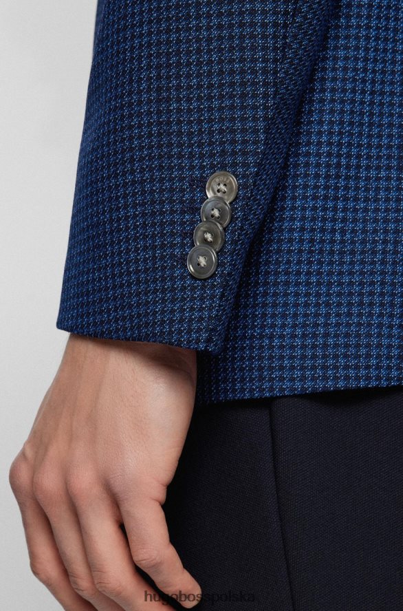 Hugo Boss płaszcz sportowy h-janson 50469014 niebieski niebieski R0X0H647