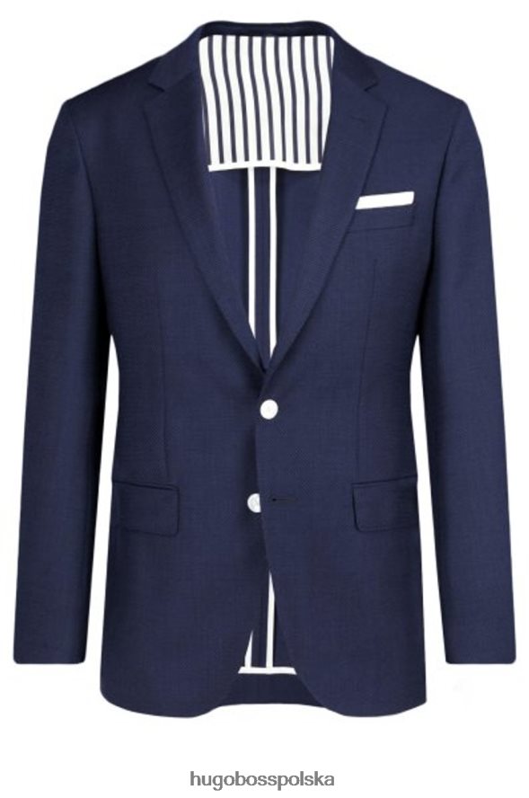 Hugo Boss płaszcz sportowy hartlay 50404343 niebieski niebieski R0X0H6274
