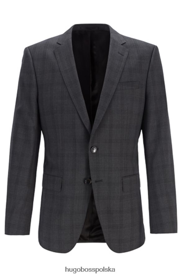 Hugo Boss płaszcz sportowy huge6 50417614 grafitowy węgiel drzewny R0X0H6412