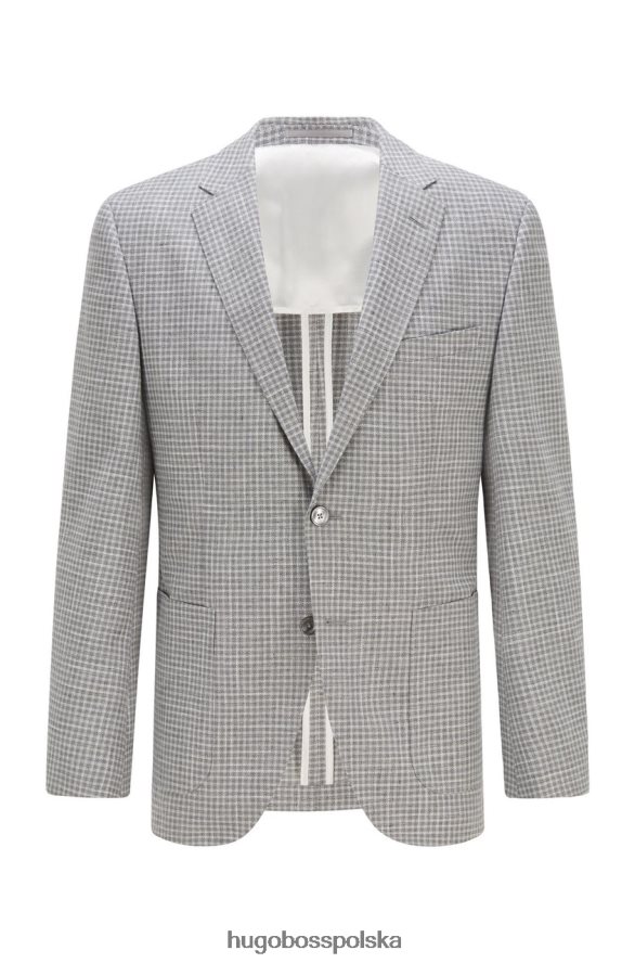 Hugo Boss płaszcz sportowy janson8 50454443 srebrny srebro R0X0H6248
