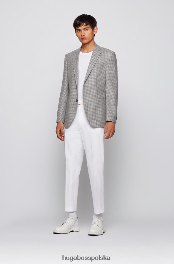 Hugo Boss płaszcz sportowy janson8 50454443 srebrny srebro R0X0H6248