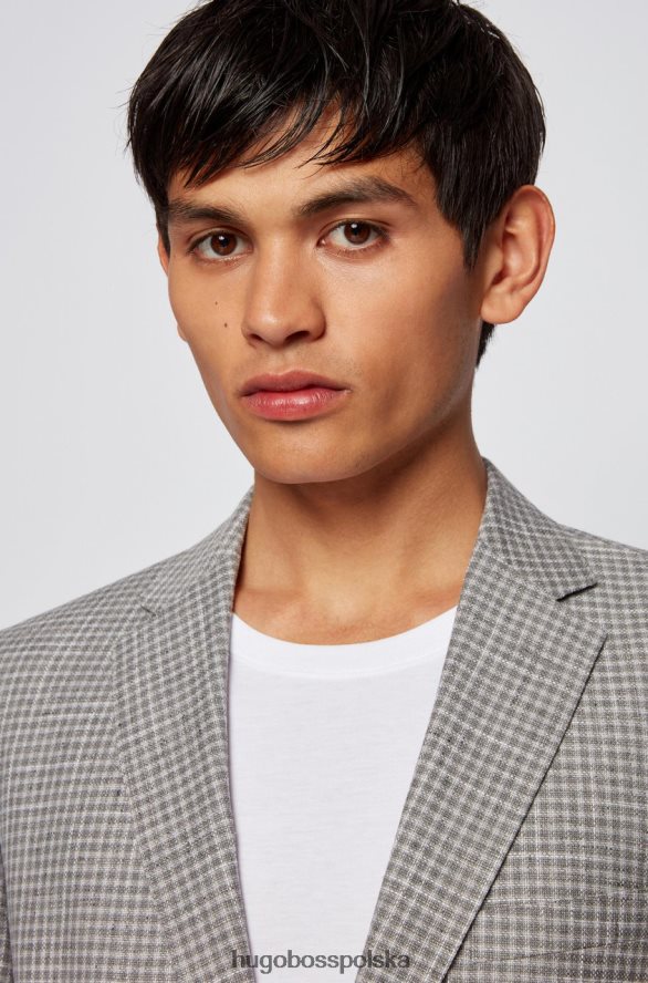 Hugo Boss płaszcz sportowy janson8 50454443 srebrny srebro R0X0H6248