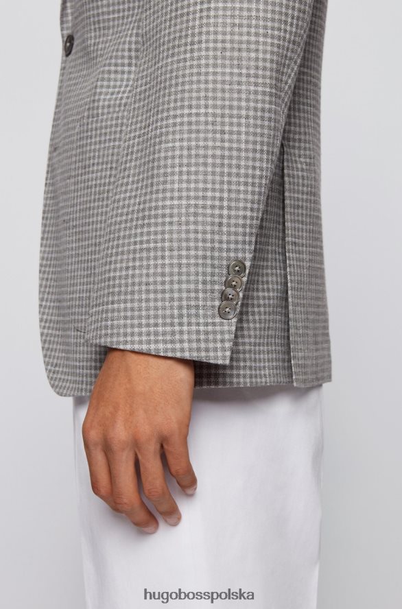 Hugo Boss płaszcz sportowy janson8 50454443 srebrny srebro R0X0H6248