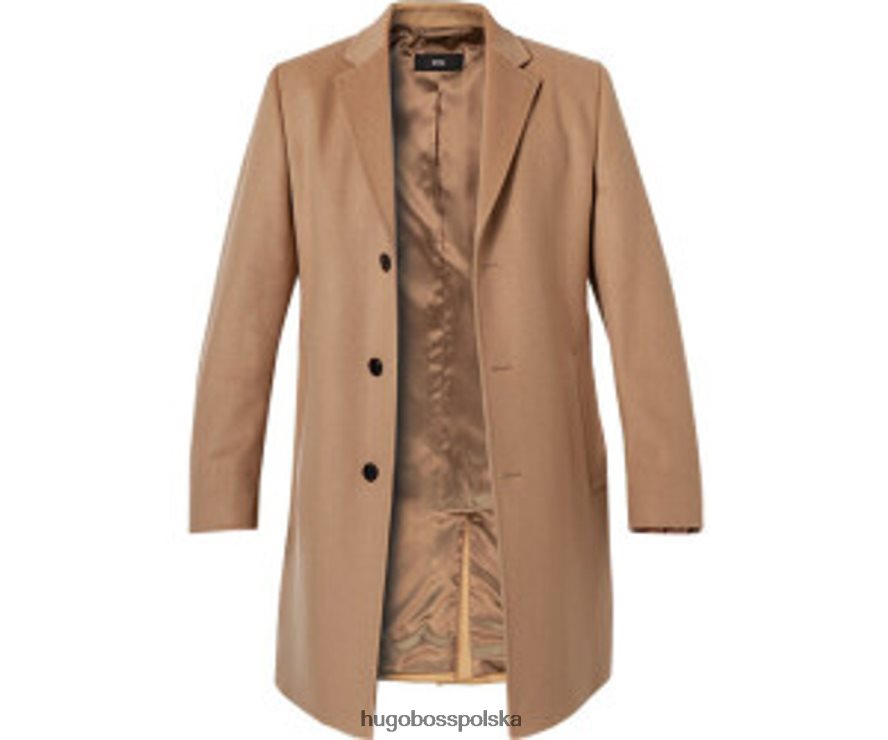 Hugo Boss płaszcz stratus3 50438702 camel wielbłąd/czarny R0X0H6227