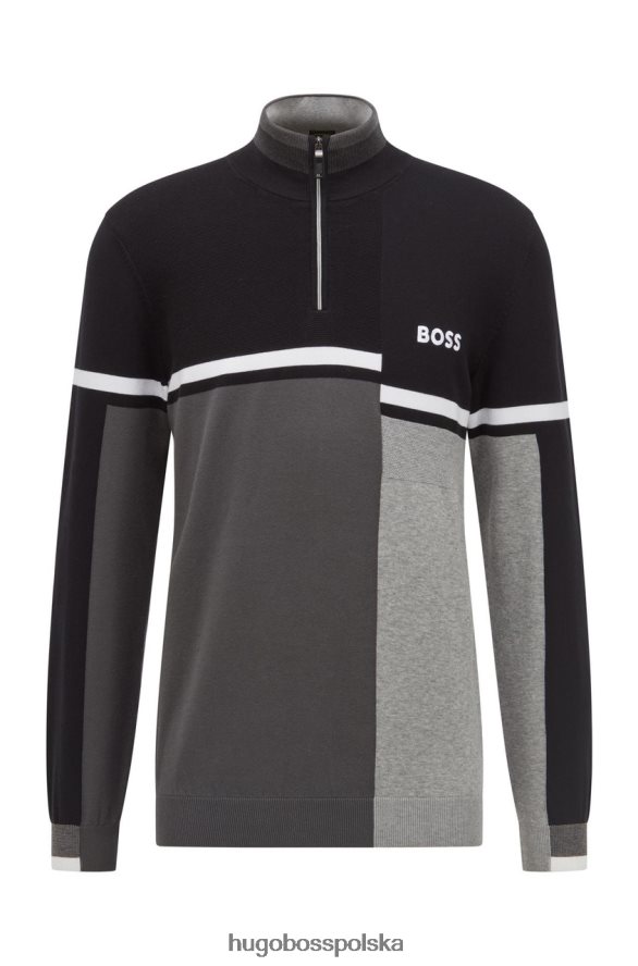 Hugo Boss półzarrim 50465707 czarny czarny/szary/czerwony R0X0H6108